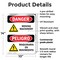 Signmission Moving Machinery Bilingual Danger Sign, Plastic, 10in W x 14in L, 2PK OS-2PACK-DS-P-1014-VS-1453 - alternate 7